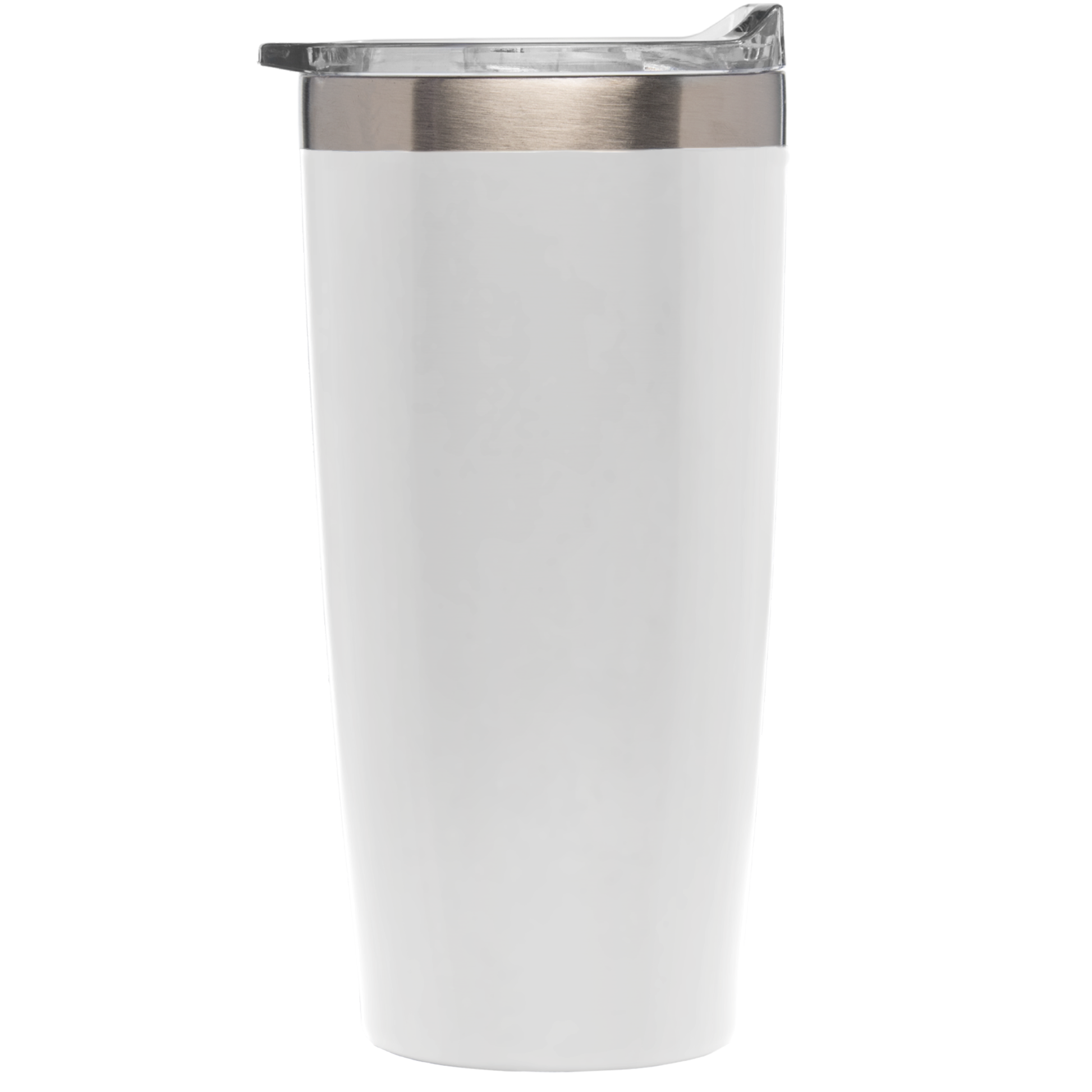 Eldur Stainless Steel Double Wall Tumbler promotional travel cup in white printed with your company logo
