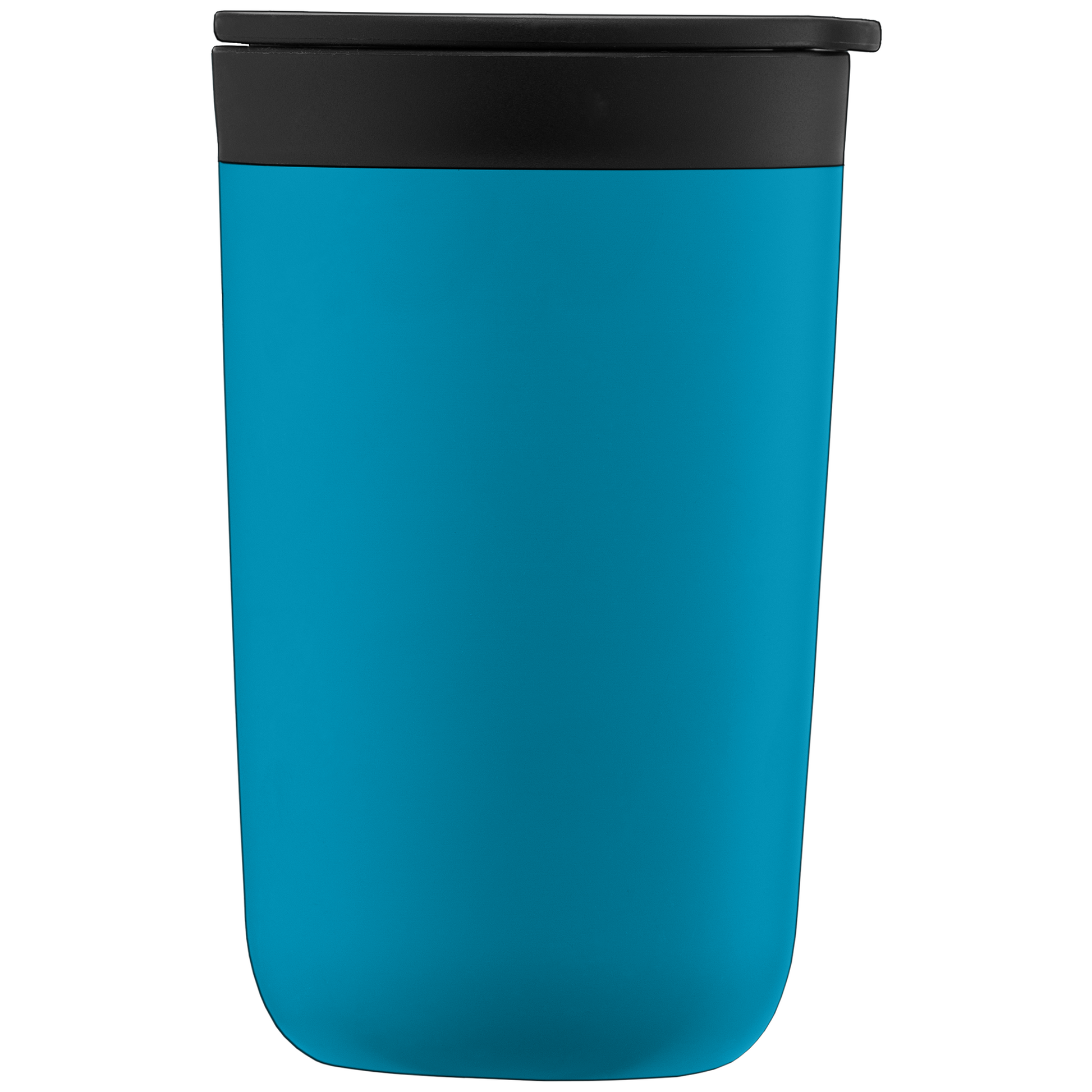 Discovery Stainless Steel Plastic Liner Tumbler promotional travel cup in ocean blue laser engraved with your company logo
