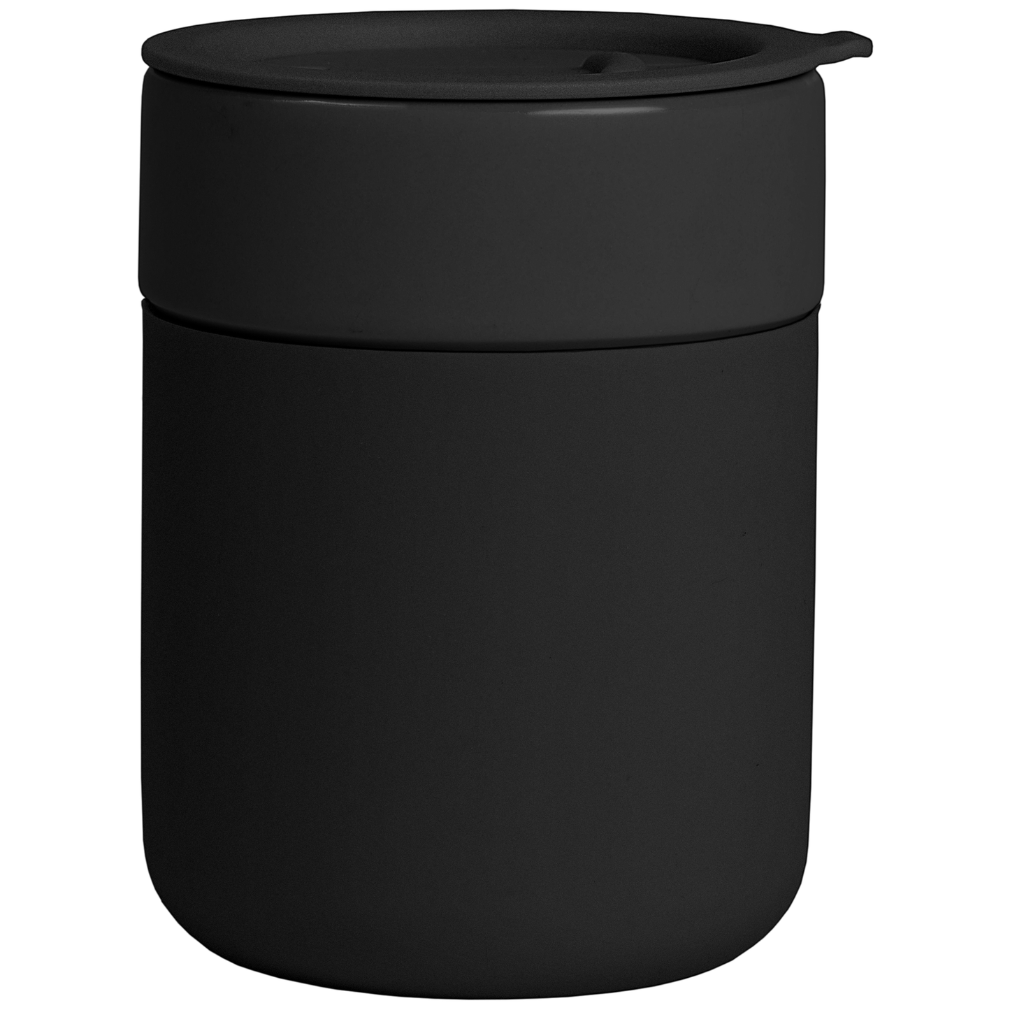 Obsidian promotional mug in black laser engraved with your company logo