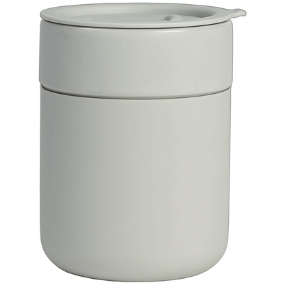 Obsidian promotional mug in gray laser engraved with your company logo