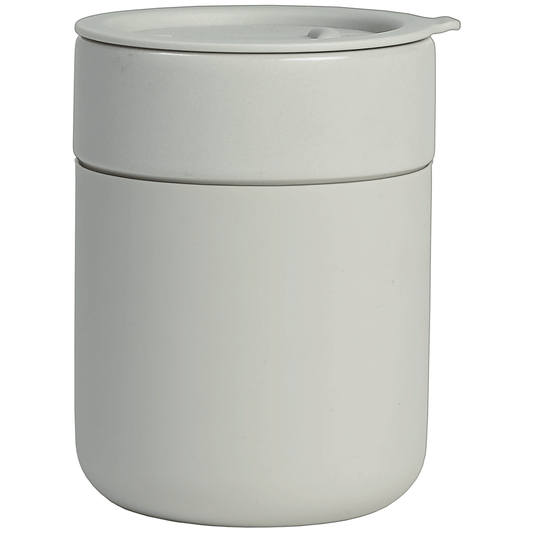Obsidian promotional mug in gray laser engraved with your company logo