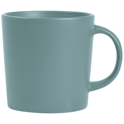 Madison promotional mug in icy blue printed with your company logo