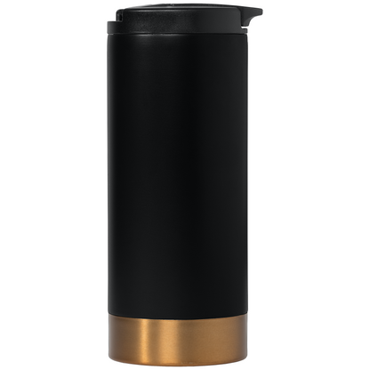 Astrid promotional travel cup in black printed with your company logo