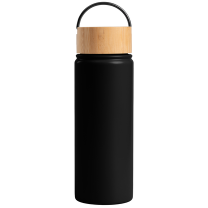 Reborn promotional bottle in black laser engraved with your company logo