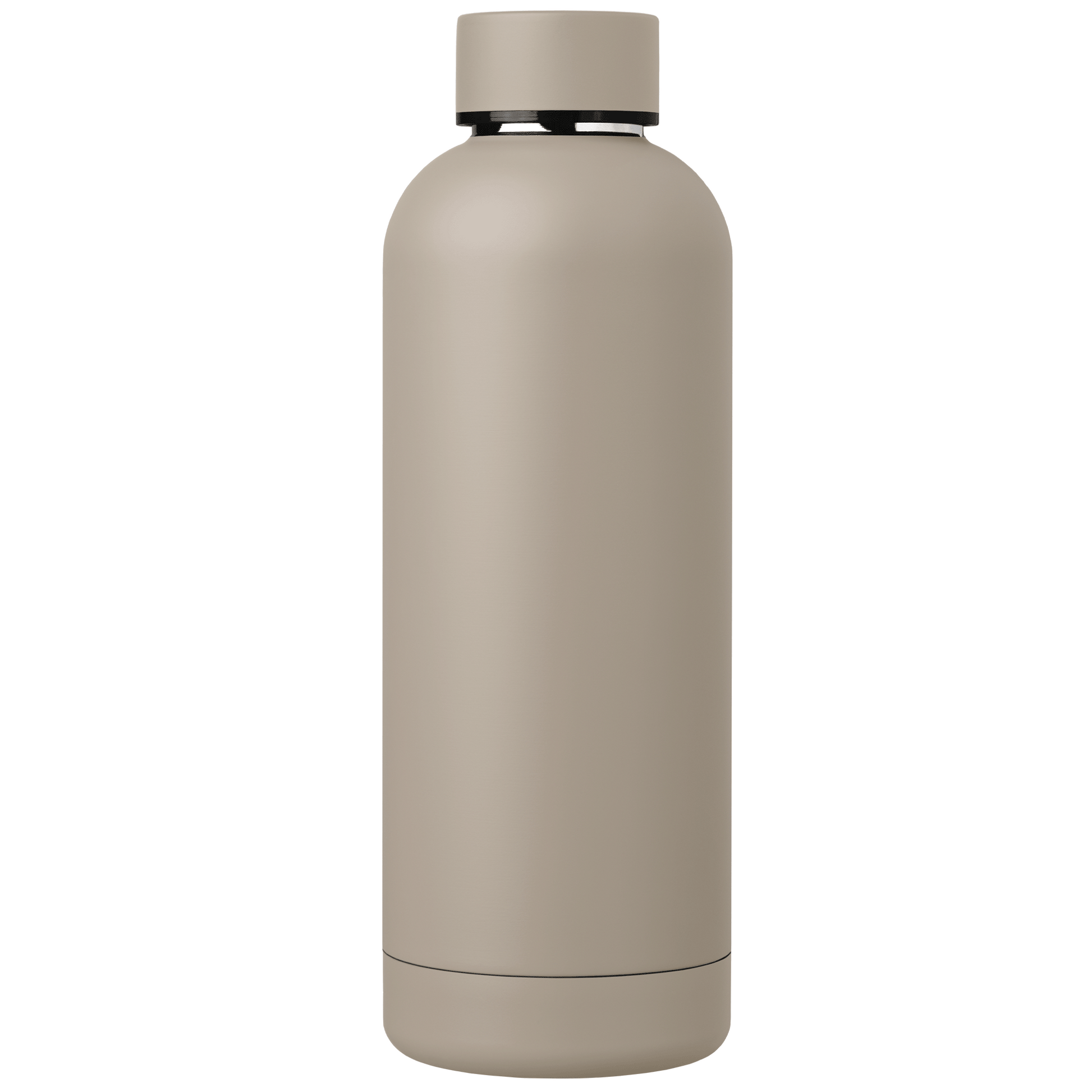Astrid Recycled Stainless Steel Double Wall Bottle promotional bottle in dune warm grey laser engraved with your company logo