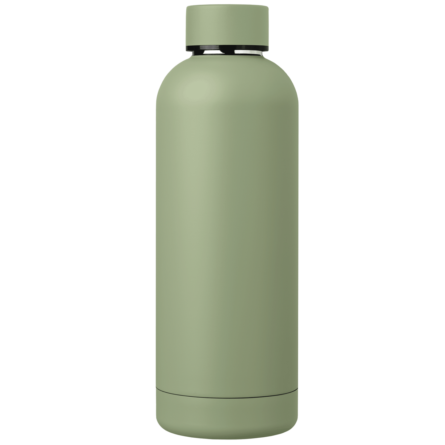 Astrid Recycled Stainless Steel Double Wall Bottle promotional bottle in green laser engraved with your company logo