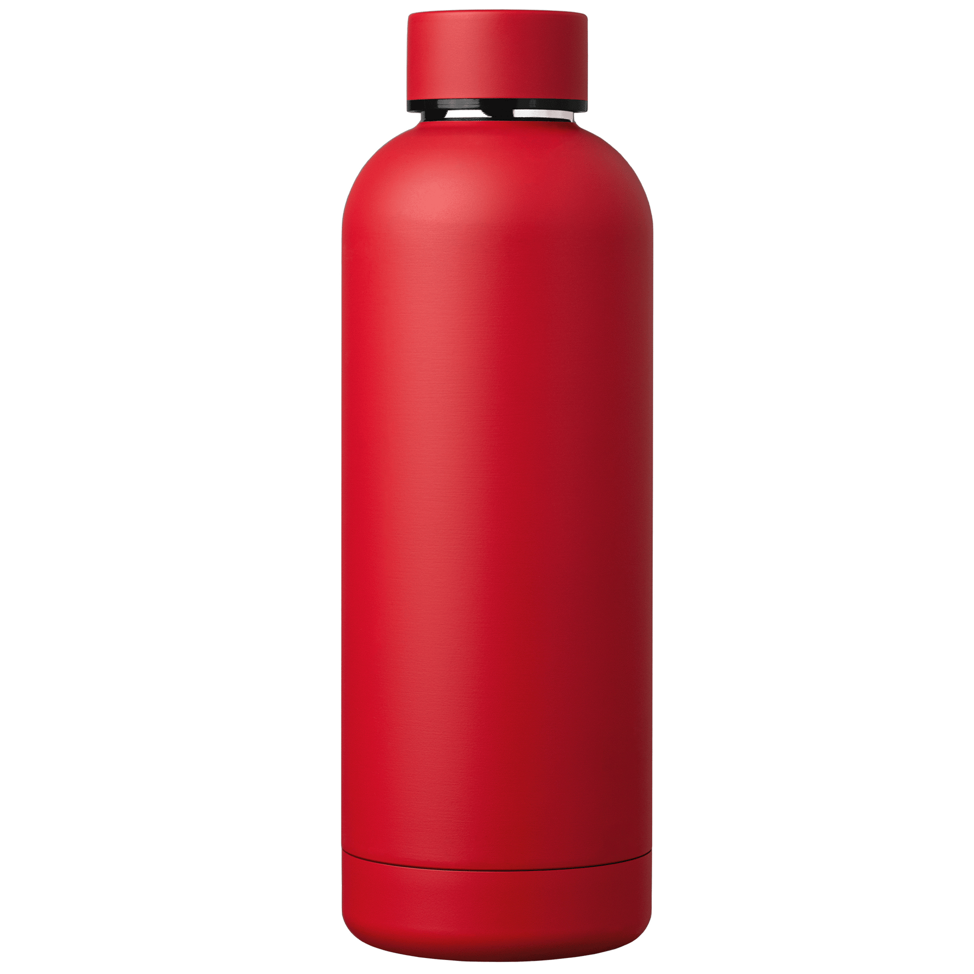 Astrid Recycled Stainless Steel Double Wall Bottle promotional bottle in red laser engraved with your company logo