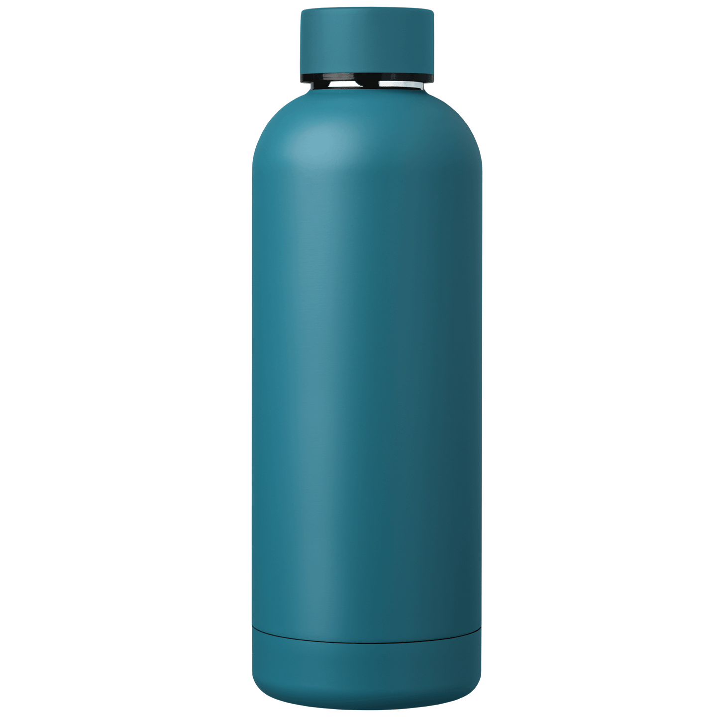 Astrid Recycled Stainless Steel Double Wall Bottle promotional bottle in turquoise laser engraved with your company logo