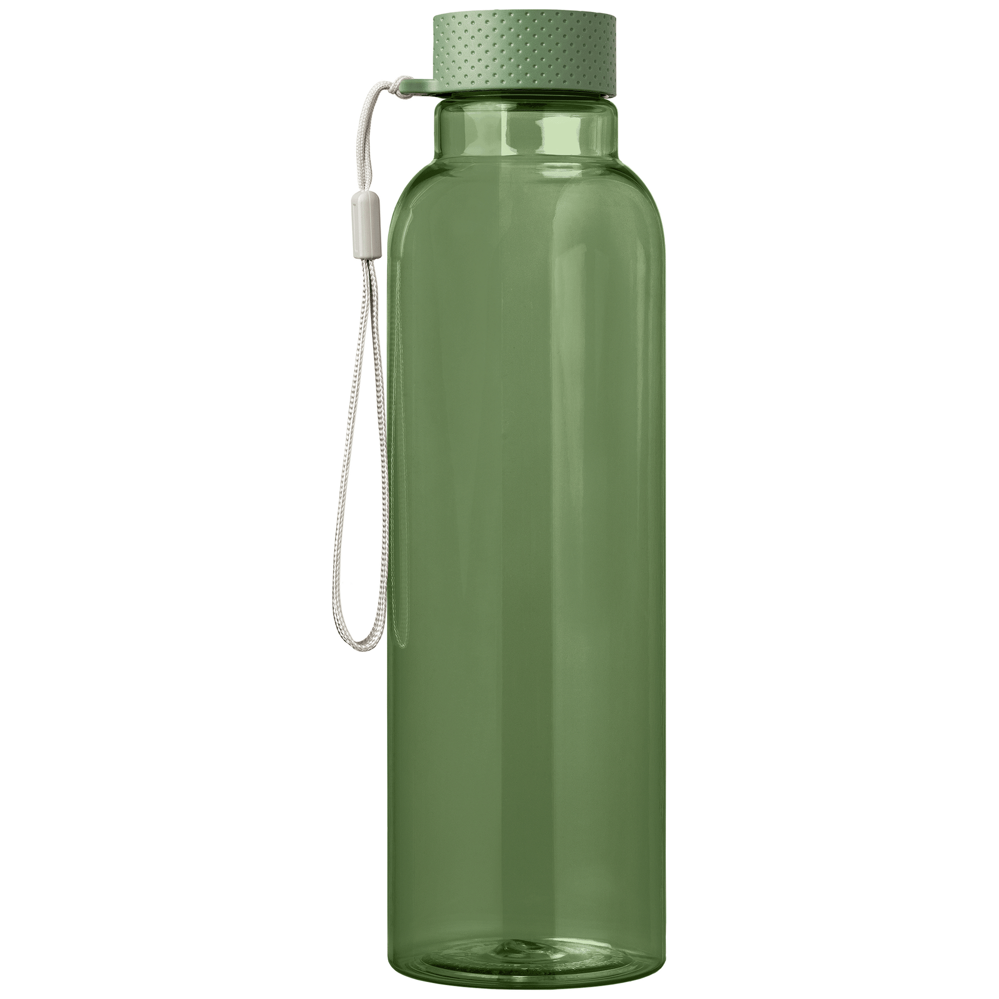 Aura rPET Wrist Strap Bottle promotional bottle in green printed with your company logo