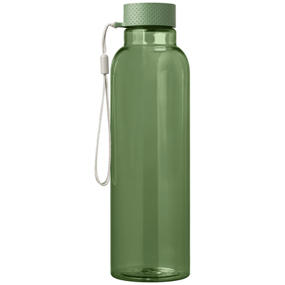Aura rPET Wrist Strap Bottle promotional bottle in green printed with your company logo