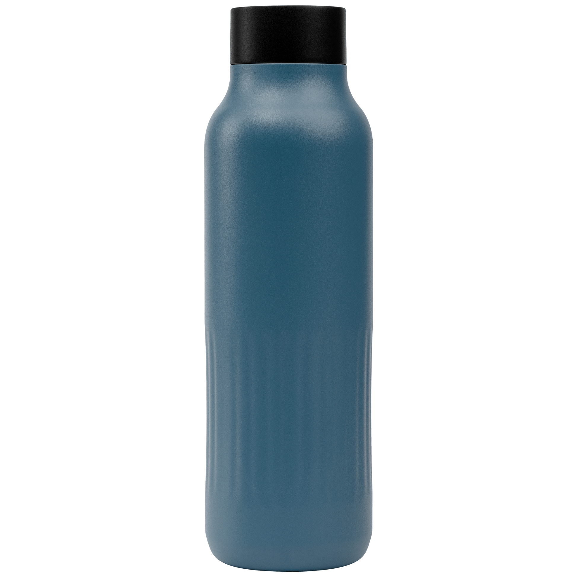 Majesty Recycled Stainless Steel Bottle promotional bottle in steel blue laser engraved with your company logo