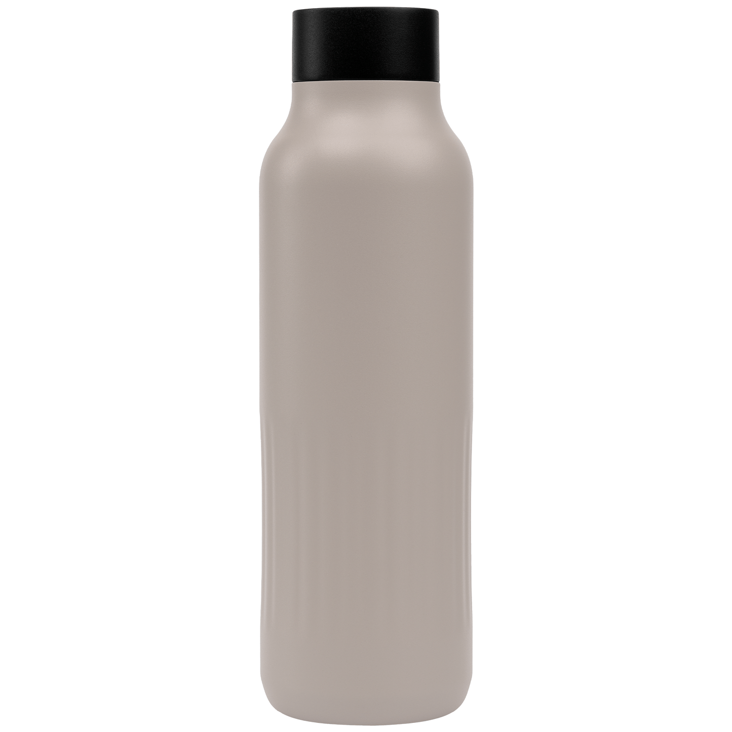 Majesty Recycled Stainless Steel Bottle promotional bottle in dune warm grey laser engraved with your company logo