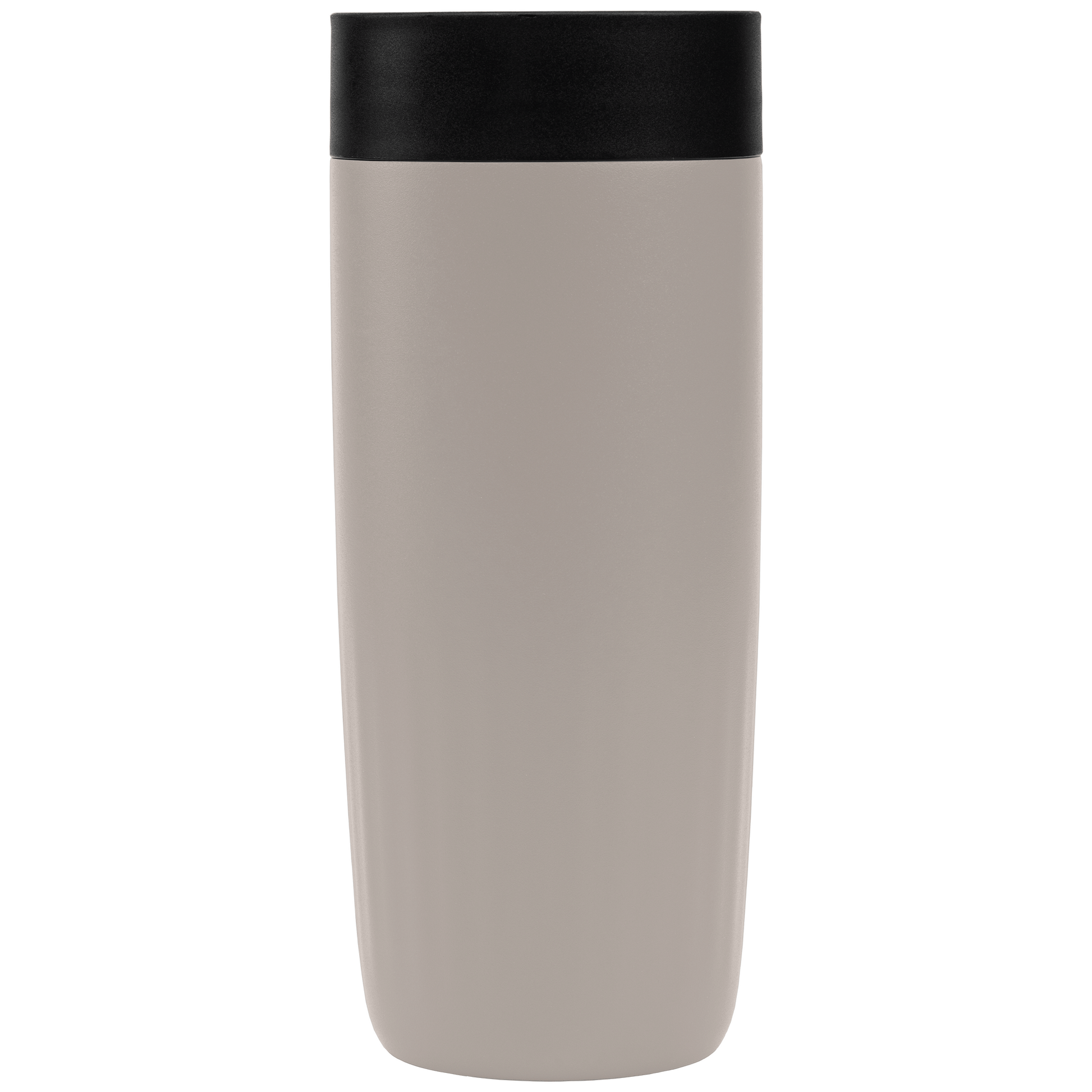 Majesty Recycled Stainless Steel Tumbler promotional travel cup in dune warm grey laser engraved with your company logo
