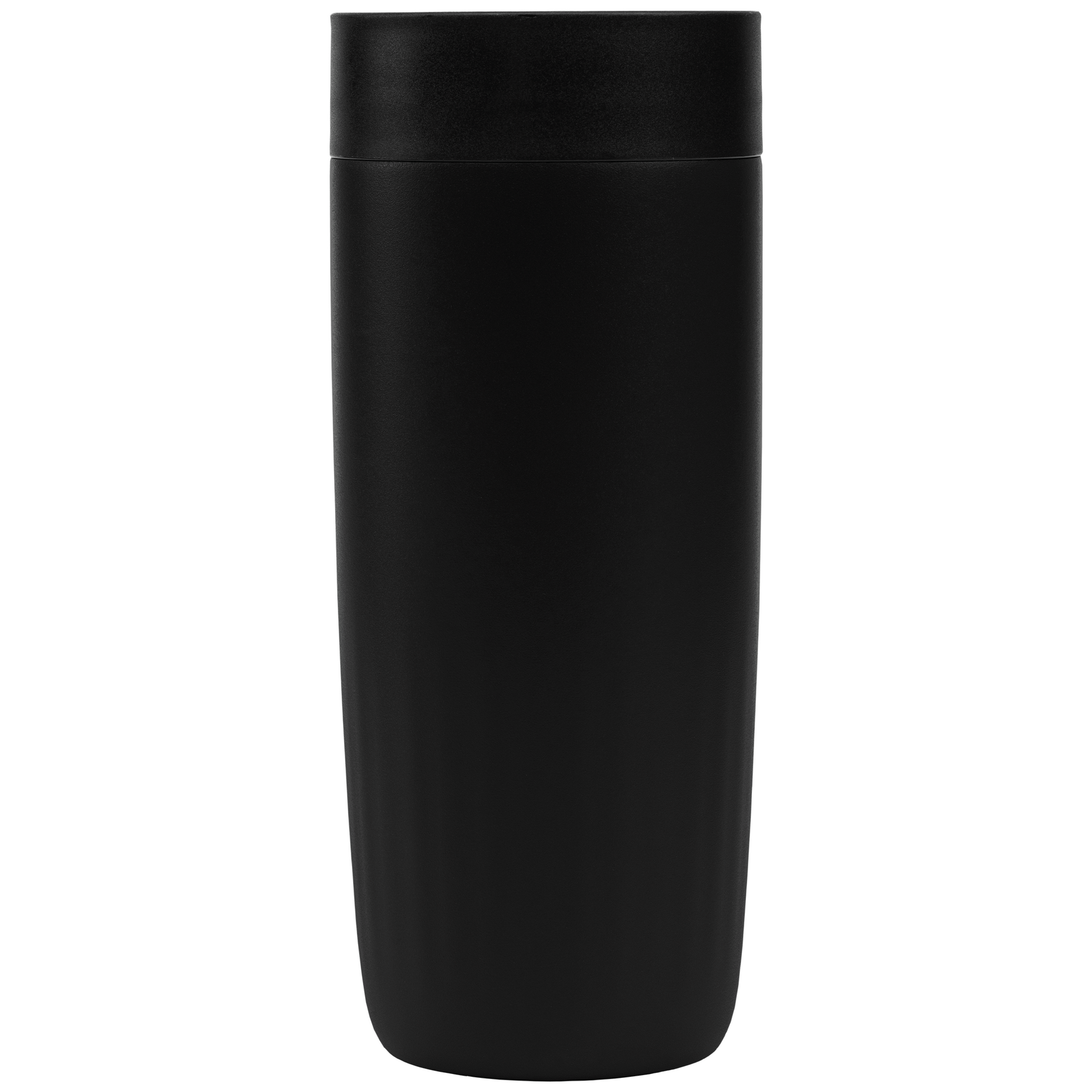 Majesty Recycled Stainless Steel Tumbler promotional travel cup in black laser engraved with your company logo