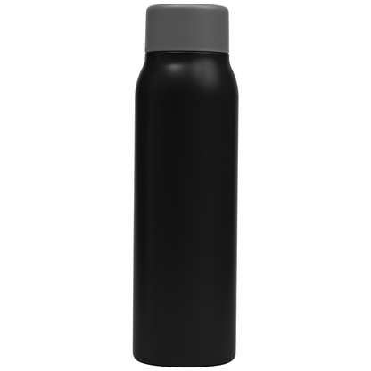 Breeze Recycled Stainless Steel Carbonated Bottle promotional bottle in black printed with your company logo