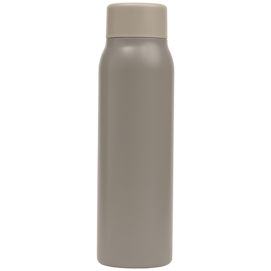 Breeze Recycled Stainless Steel Carbonated Bottle promotional bottle in dune warm grey printed with your company logo