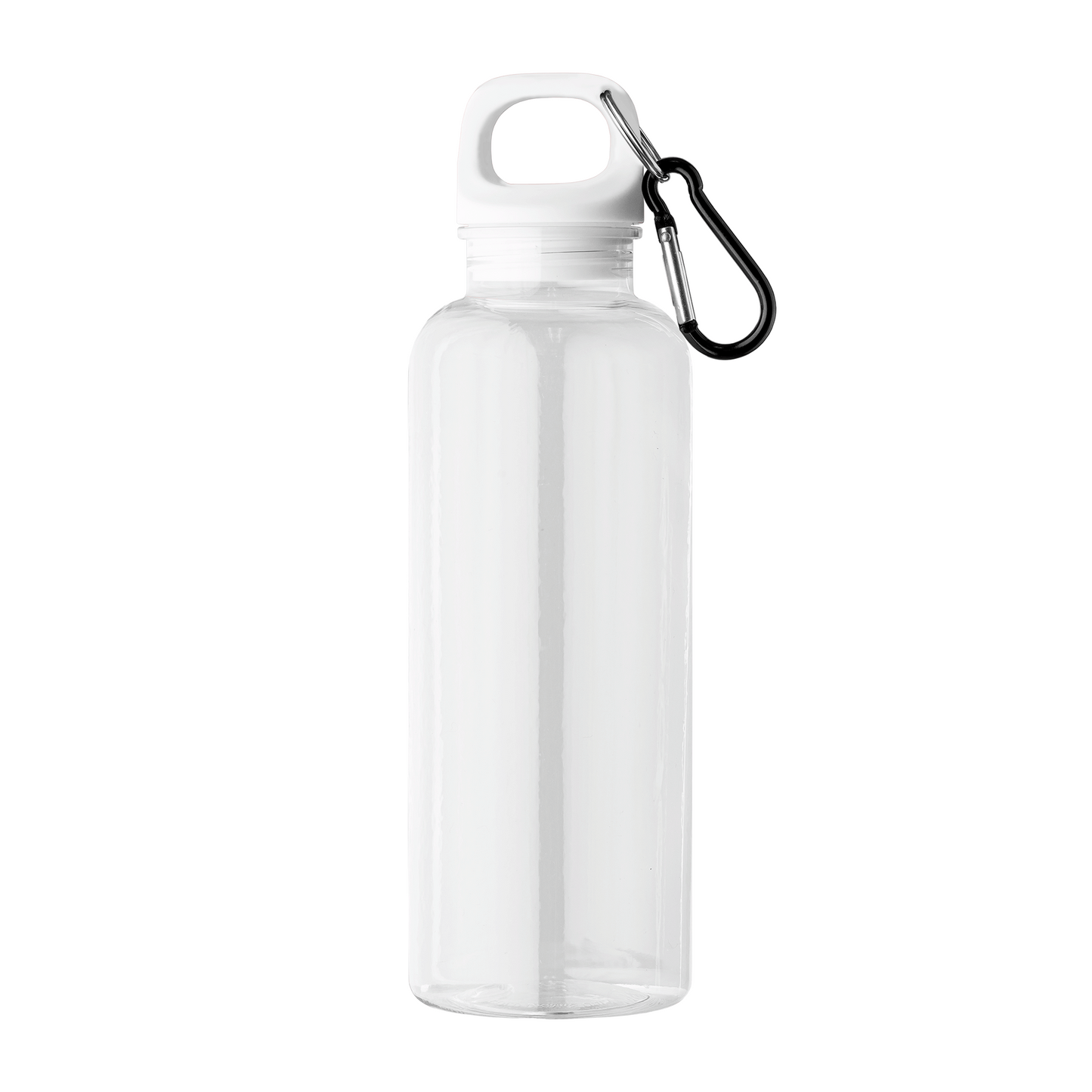 Doli rPET Carabiner Clip Screw-Top Bike Bottle promotional bottle in clear printed with your company logo