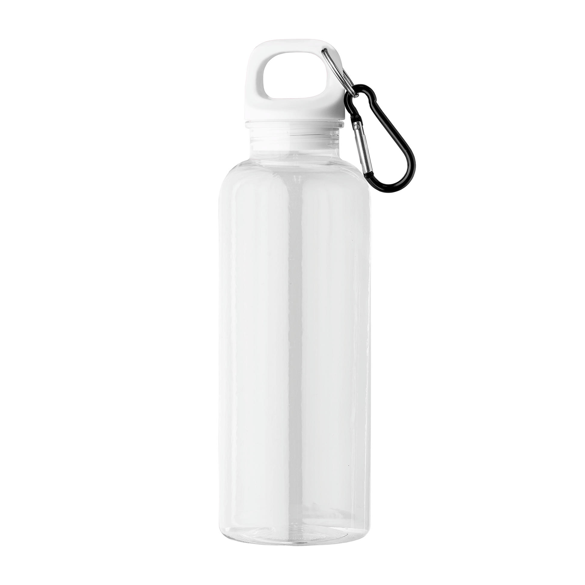 Doli rPET Carabiner Clip Screw-Top Bike Bottle promotional bottle in clear printed with your company logo