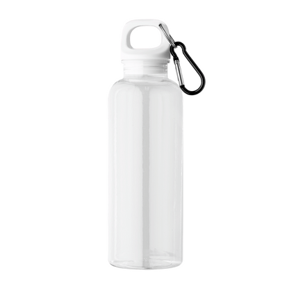 Doli rPET Carabiner Clip Screw-Top Bike Bottle promotional bottle in clear printed with your company logo