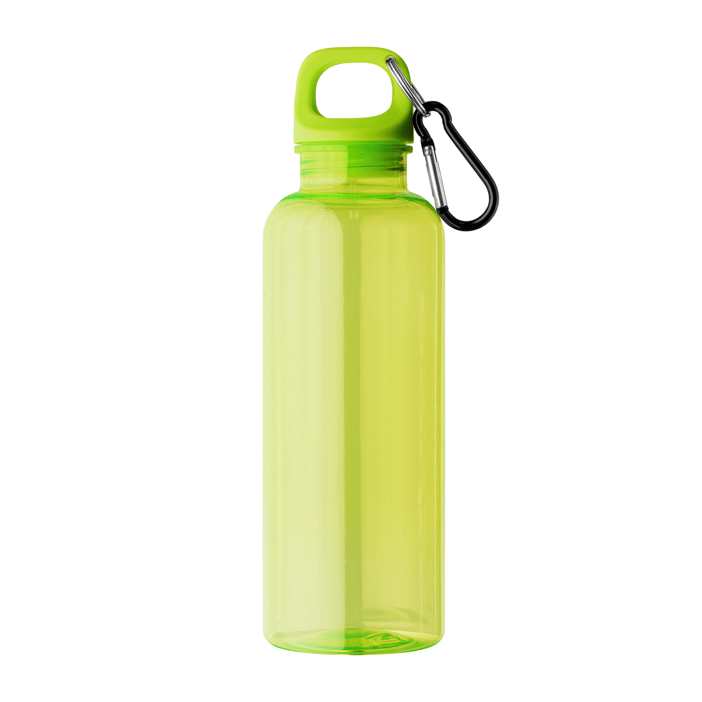 Doli rPET Carabiner Clip Screw-Top Bike Bottle promotional bottle in lime green printed with your company logo