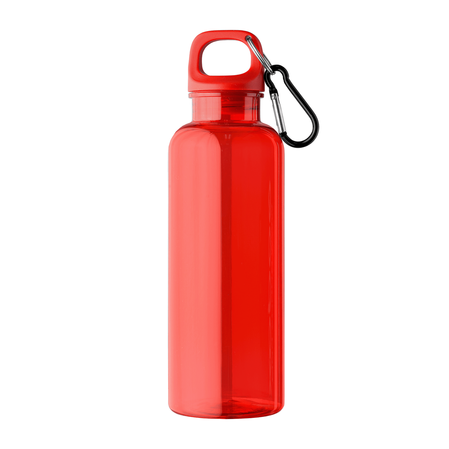 Doli rPET Carabiner Clip Screw-Top Bike Bottle promotional bottle in red printed with your company logo