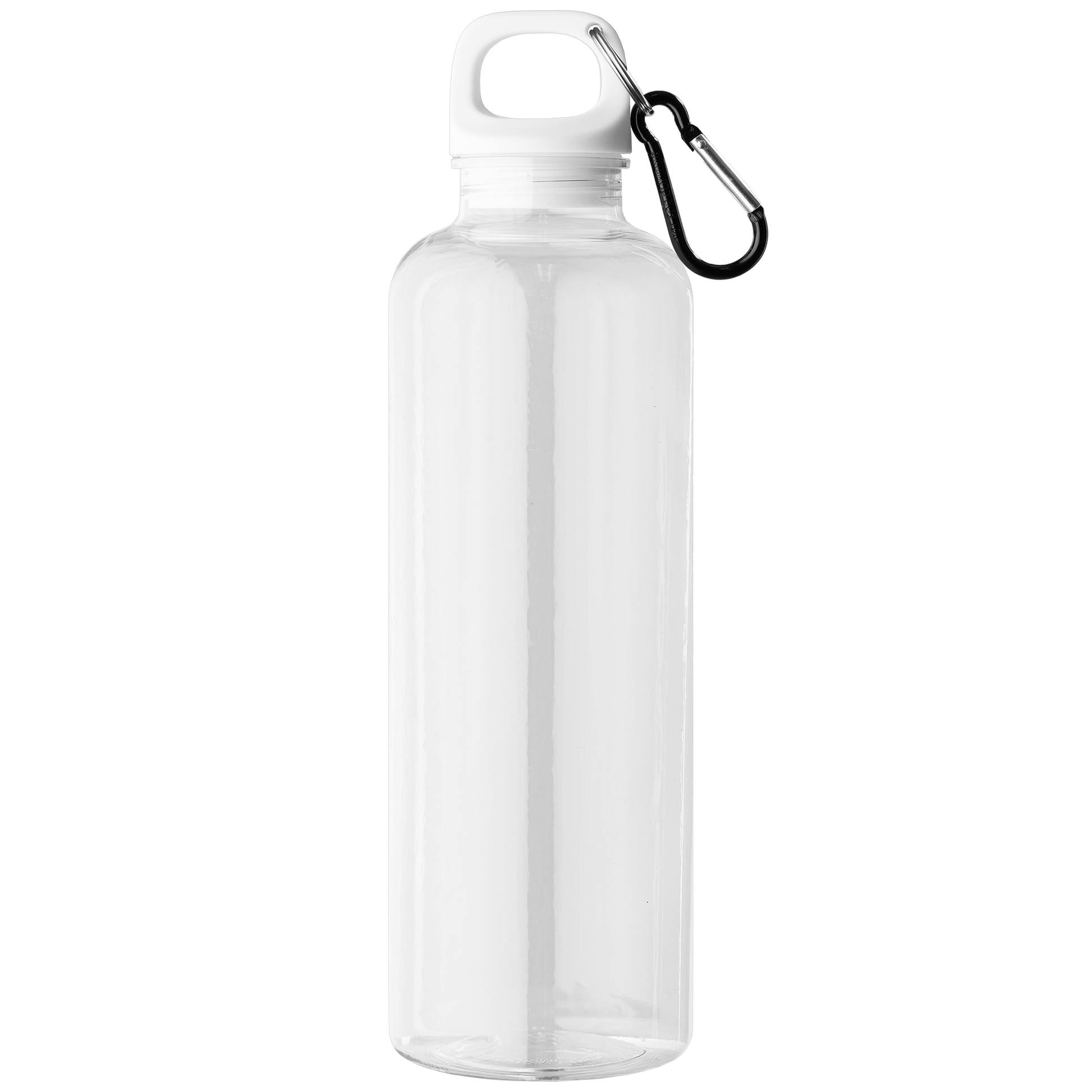 Doli rPET Carabiner Clip Screw-Top Bike Bottle promotional bottle in clear printed with your company logo
