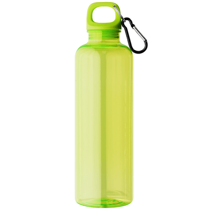 Doli rPET Carabiner Clip Screw-Top Bike Bottle promotional bottle in lime green printed with your company logo