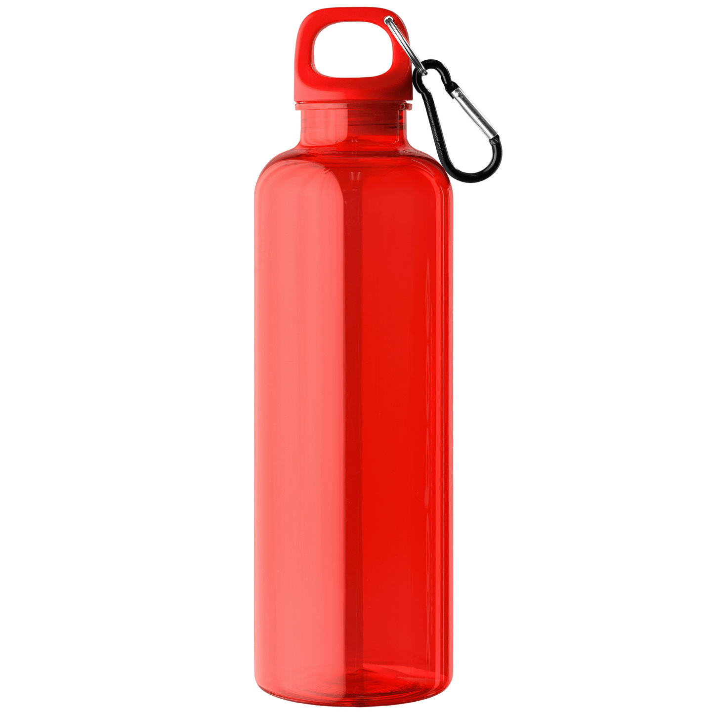 Doli rPET Carabiner Clip Screw-Top Bike Bottle promotional bottle in red printed with your company logo