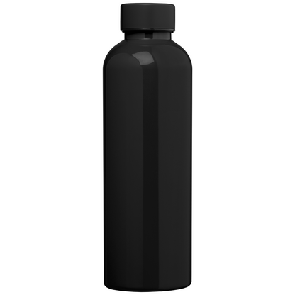 Norden rPET Glossy Monochrome Leakproof Bottle promotional bottle in black printed with your company logo