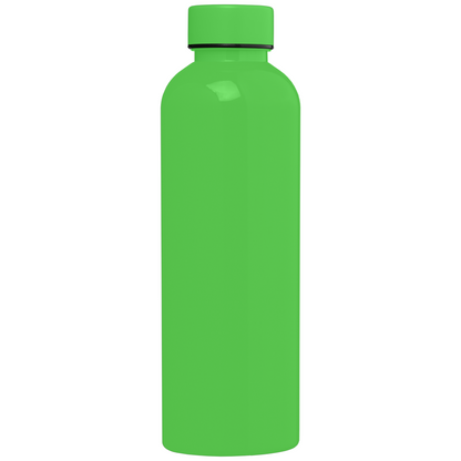 Norden rPET Glossy Monochrome Leakproof Bottle promotional bottle in lime green printed with your company logo