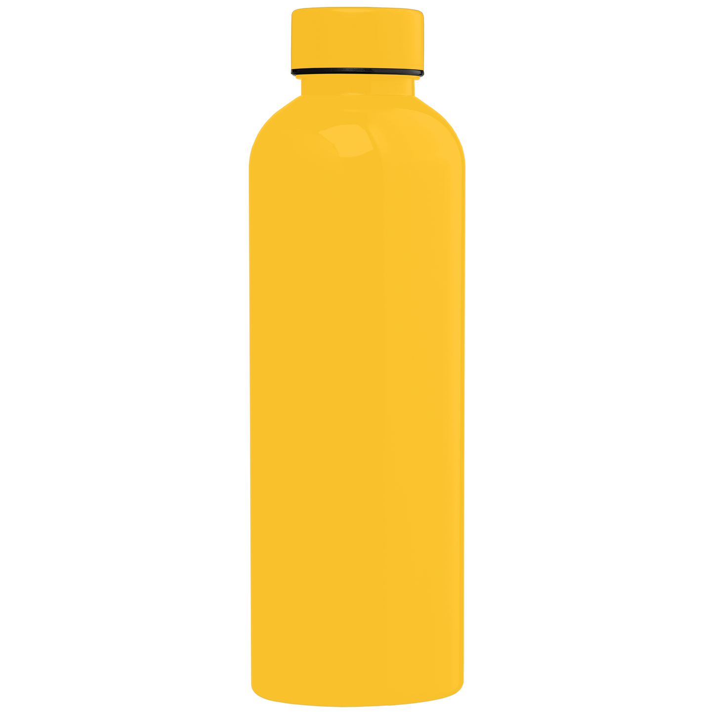 Norden rPET Glossy Monochrome Leakproof Bottle promotional bottle in yellow printed with your company logo