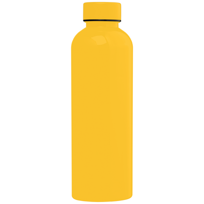 Norden rPET Glossy Monochrome Leakproof Bottle promotional bottle in yellow printed with your company logo