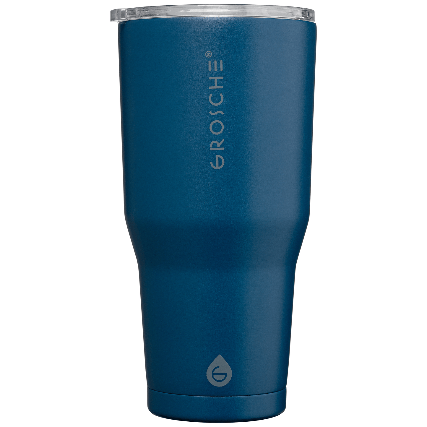 Grosche Yukon Stainless Steel Slider Lid Tumbler promotional travel cup in midnight blue printed with your company logo