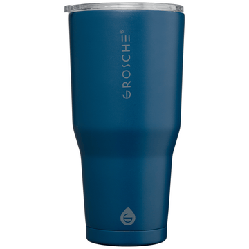 Grosche Yukon Stainless Steel Slider Lid Tumbler promotional travel cup in midnight blue printed with your company logo