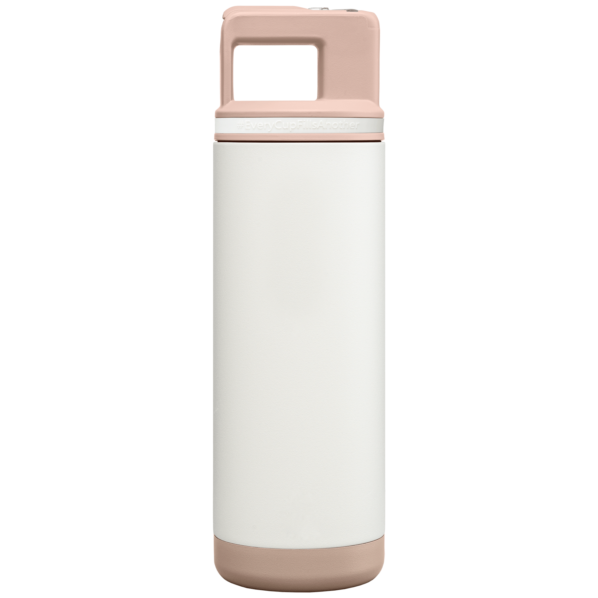 Grosche Alpine Stainless Steel Removable Straw Flip n' Sip Bottle promotional bottle in cream white printed with your