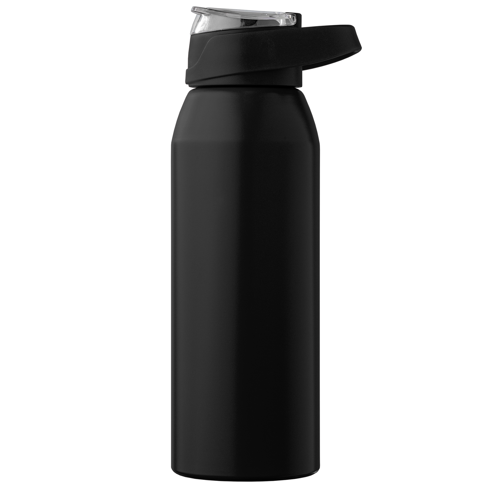 Lyse Recycled Stainless Steel Sport Bottle promotional bottle in black printed with your company logo