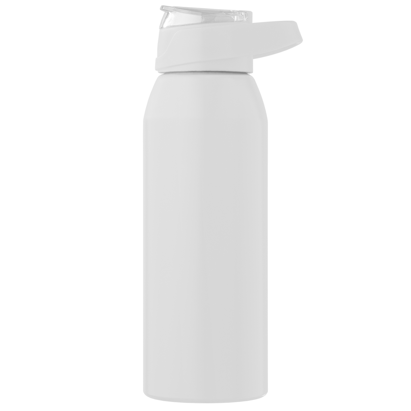 Lyse Recycled Stainless Steel Sport Bottle promotional bottle in white printed with your company logo