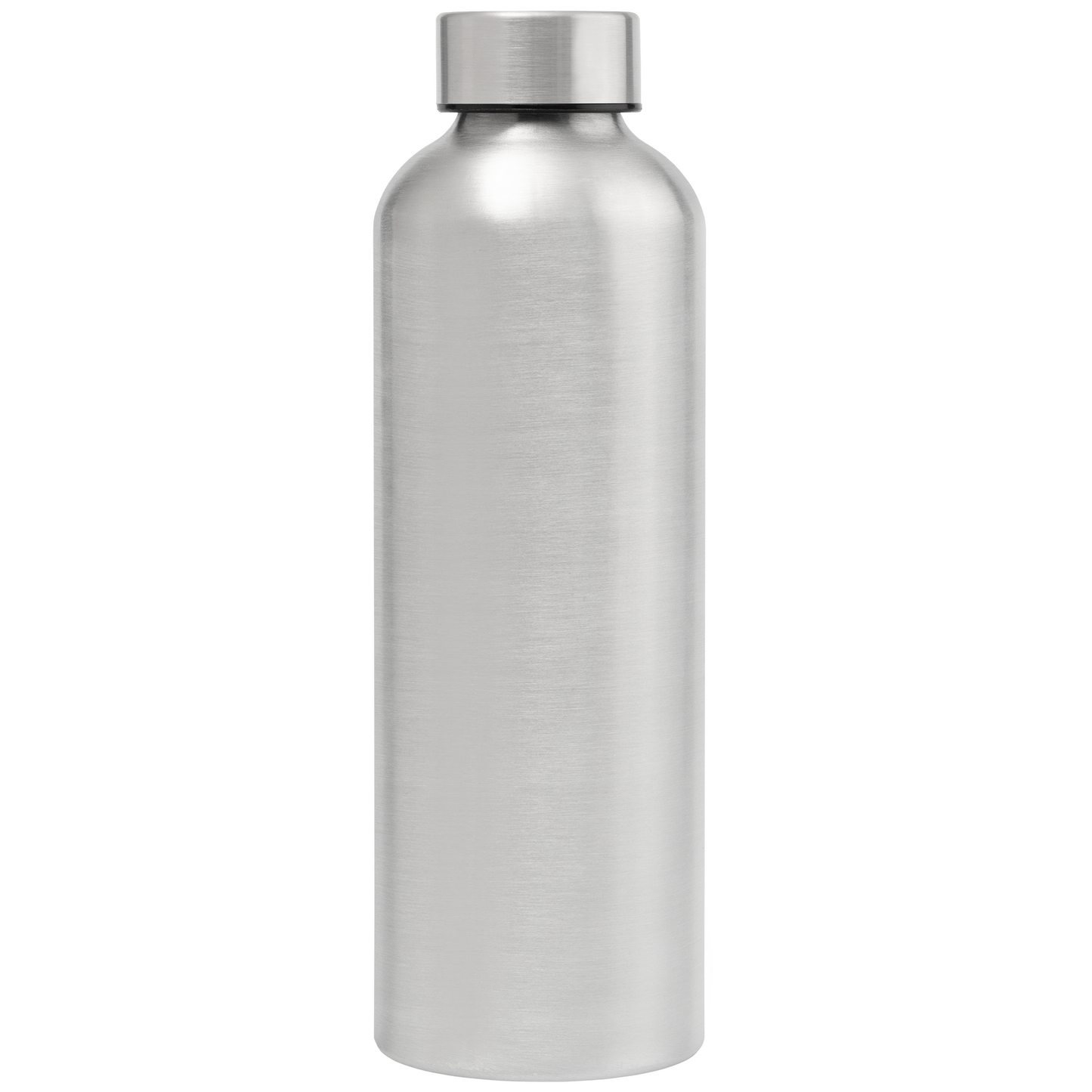 Astrid Recycled Stainless Steel Metallic Bottle promotional bottle in chrome laser engraved with your company logo