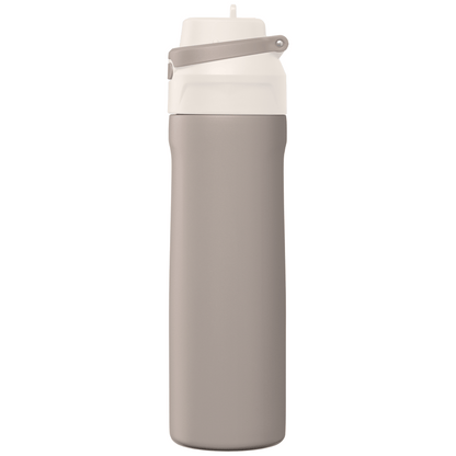 Lynk Recycled Stainless Steel Straw-Lid Leakproof Bottle promotional bottle in dune laser engraved with your company logo