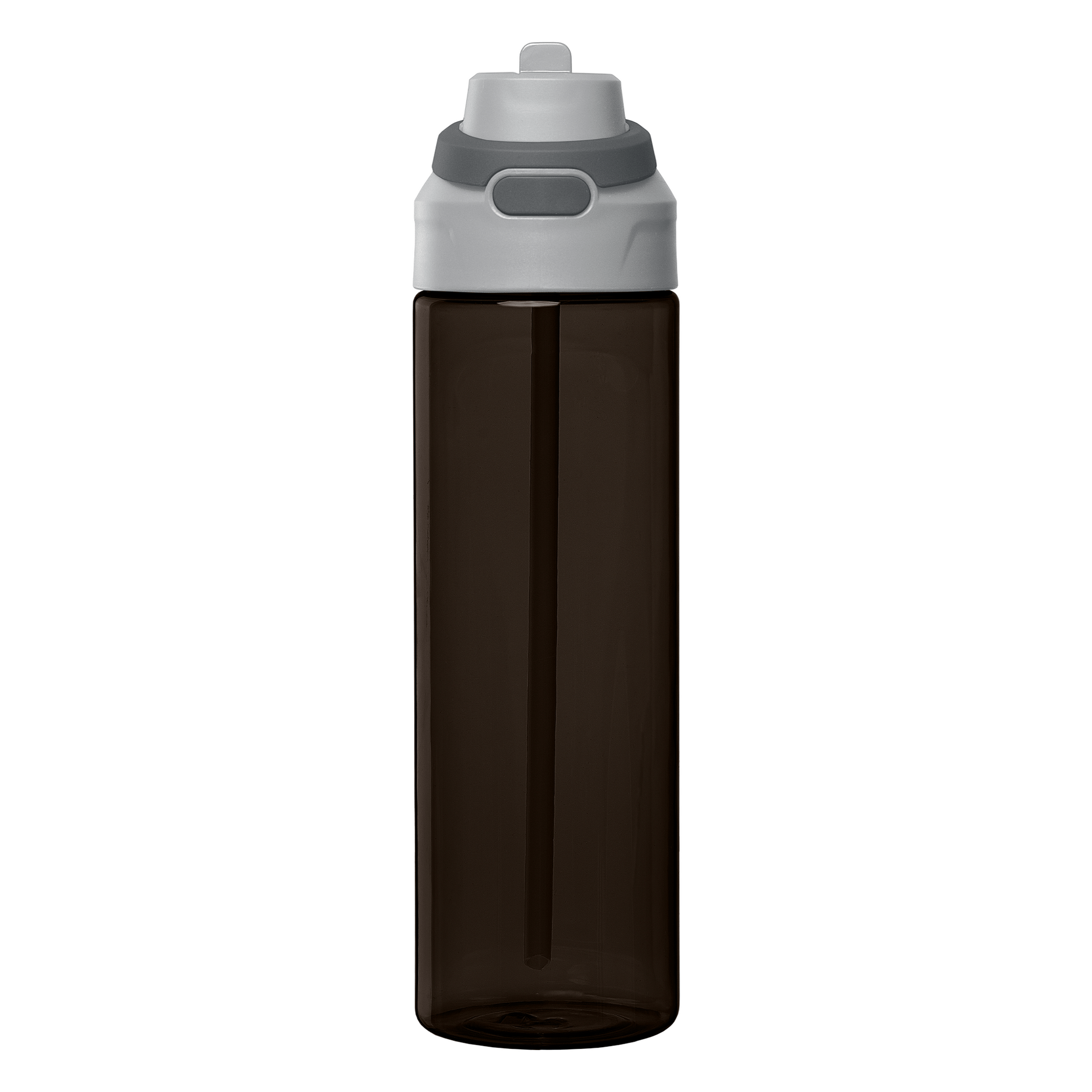 Lynk rPET Flip-Straw Single Wall Bottle promotional bottle in black printed with your company logo