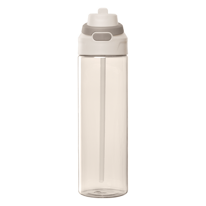 Lynk rPET Flip-Straw Single Wall Bottle promotional bottle in dune printed with your company logo