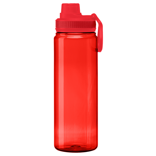 Alaska rPET Carry Handle Sports Bottle promotional bottle in red printed with your company logo