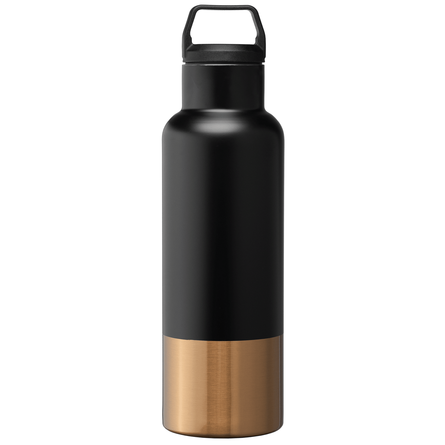 Aurelia Recycled Stainless Steel Vacuum Insulated Bottle promotional thermal bottle in black laser engraved with your