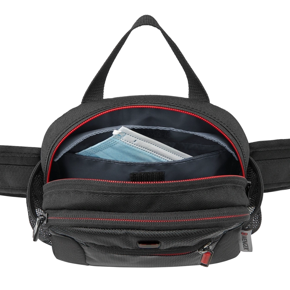 Wenger Waist Pack Travel Accessory with designated Antibacterial Mask Pocket