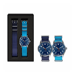 Orologio impostato in stile piatto
