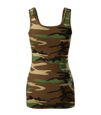 MALFINI CAMO TRIUMPH Women's top in camouflage brown - promotional clothing printed with your company logo