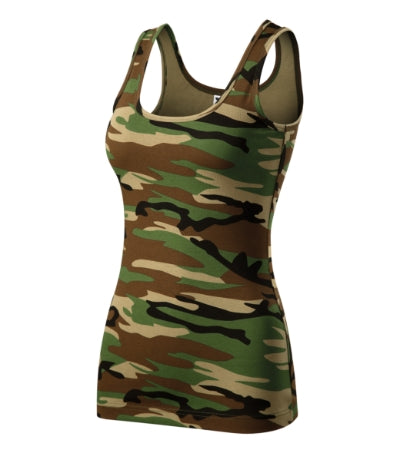 MALFINI CAMO TRIUMPH Women's top in camouflage brown - promotional clothing printed with your company logo