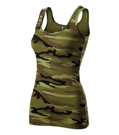MALFINI CAMO TRIUMPH Women's top in camouflage green - promotional clothing printed with your company logo