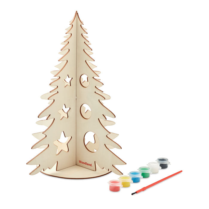 BAUM UND FARBE – DIY-Weihnachtsbaum aus Holz