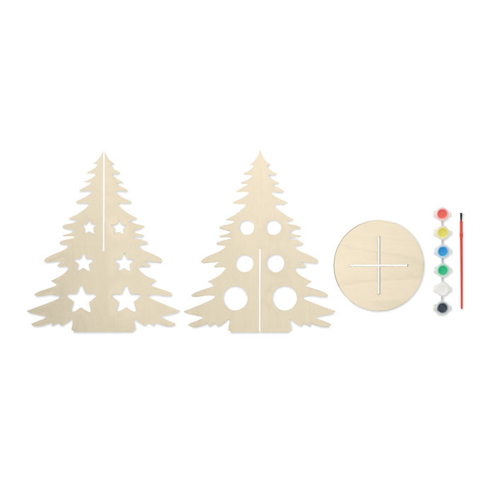 BAUM UND FARBE – DIY-Weihnachtsbaum aus Holz